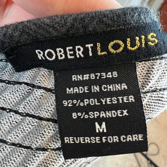 Vintage Polka Dot Long Sleeve Smocked Buttons Dress size Medium Gray Twee - Picture 10 of 10